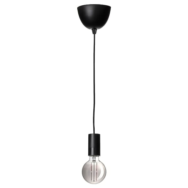 MOLNART lampadina a LED E27 140 lumen, globo vetro trasparente grigio, 125  mm - IKEA Italia