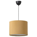 MOLNSKIKT / SUNNEBY pendant lamp, black/dark yellow velvet, 42 cm