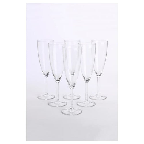 SVALKA - Champagne glass, clear glass, 21 cl