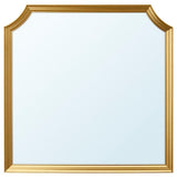 SVANSELE mirror, gold-colour, 78x78 cm