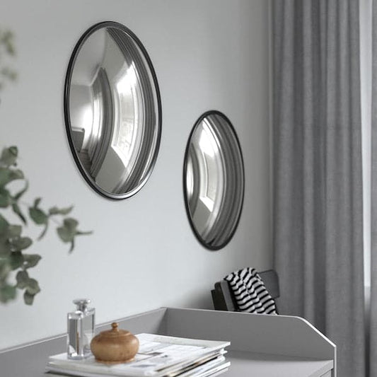 Ikea SVARTBJÖRK - Decorative convex mirror, black, 41 cm