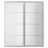 SVARTISDAL pair of sliding doors, white paper effect, 200x236 cm