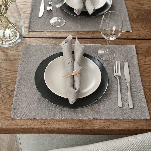 Ikea SVARTSENAP - Place mat, grey, 35x45 cm