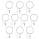 SYRLIG curtain ring with clip and hook, white, 38 mm, 10 pack