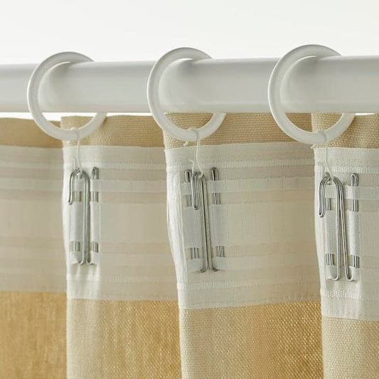 SYRLIG - Curtain ring with clip and hook, white, 38 mm - best price from Maltashopper.com 50217238