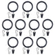 SYRLIG curtain ring with clip and hook, black, 38 mm, 10 pack