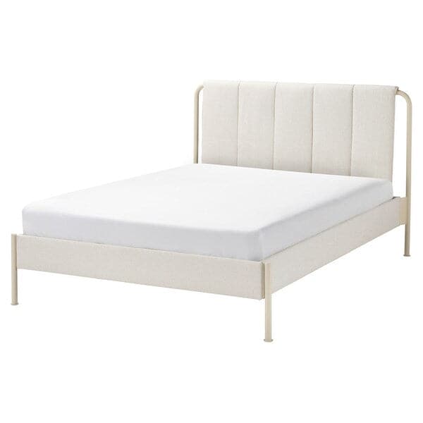 TÄLLÅSEN - Struttura letto imbottita, Kulsta beige chiaro/Lindbåden, , - best price from Maltashopper.com 69514808