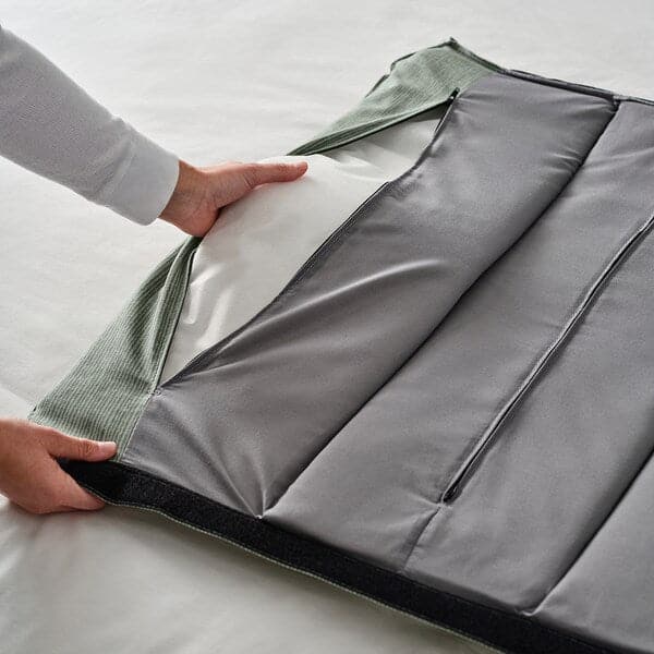 Ikea TÄLLÅSEN - Upholstered bed frame, Kulsta grey-green/Lönset, , 140x200 cm