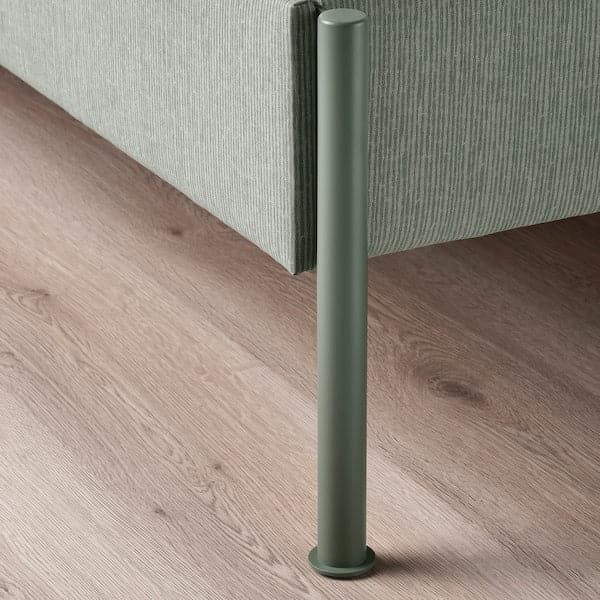TÄLLÅSEN - Upholstered bed frame, Kulsta grey-green, , 140x200 cm - best price from Maltashopper.com 60538922