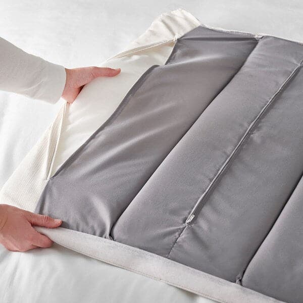 Ikea TÄLLÅSEN - Upholstered bed frame/mattress, Kulsta light beige/Åkrehamn semi-rigid, , 160x200 cm