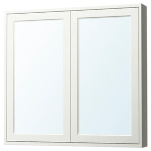 Ikea TÄNNFORSEN - Mirror cabinet with doors, white, 100x15x95 cm