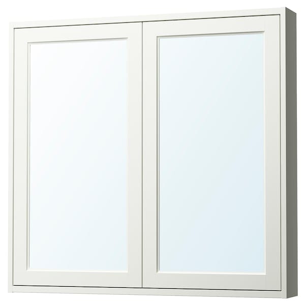 Ikea TÄNNFORSEN - Mirror cabinet with doors, white, 100x15x95 cm