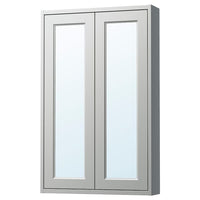 TÄNNFORSEN mirror cabinet with doors, light grey, 60x15x95 cm
