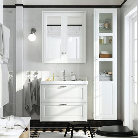 Ikea TÄNNFORSEN - Wash-stand with drawers, white, 80x48x63 cm