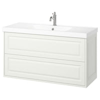 TÄNNFORSEN / ORRSJÖN wash-stnd w drawers/wash-basin/tap, white, 122x49x69 cm