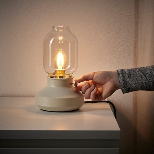 TÄRNABY Table lamp - beige 25 cm , 25 cm - best price from Maltashopper.com 60508072