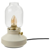 TÄRNABY table lamp, dimmable beige, 25 cm
