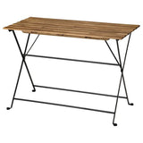 TÄRNÖ table, outdoor, black/light brown stained, 100x54 cm