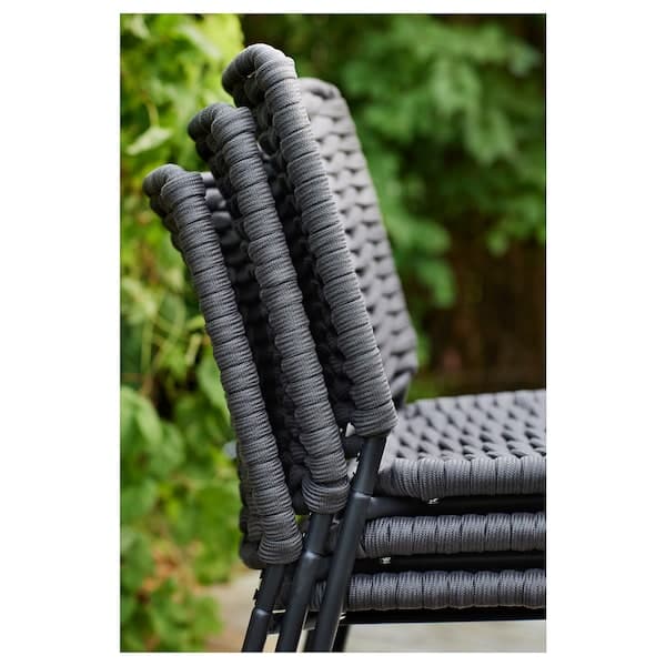 TEGELÖN - Chair, in/outdoor, dark grey/black - best price from Maltashopper.com 00503807