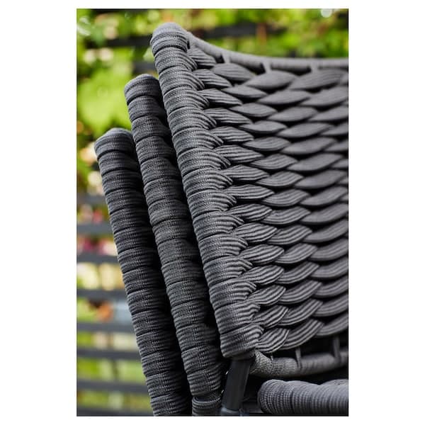 TEGELÖN - Chair, in/outdoor, dark grey/black - best price from Maltashopper.com 00503807