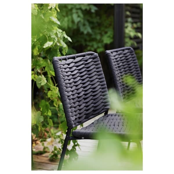 TEGELÖN - Chair, in/outdoor, dark grey/black - best price from Maltashopper.com 00503807