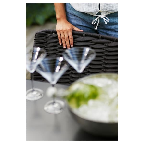 Ikea TEGELÖN - Table, outdoor, dark grey/black, 216x86 cm