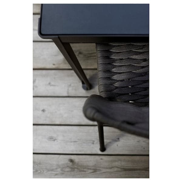 Ikea TEGELÖN / TEGELÖN - Table+6 chairs, outdoor, dark grey/black