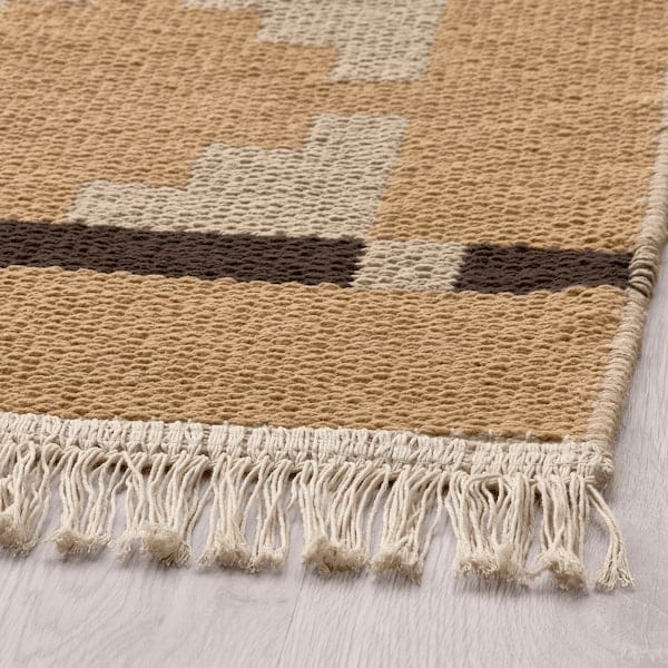 Ikea TELEGRAFLINJE - Rug, flatwoven, yellow-beige, 170x240 cm
