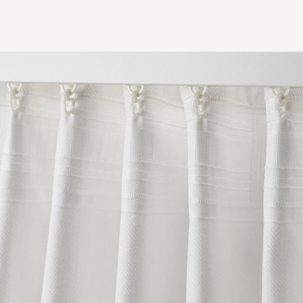 TIBAST Curtains, 1 pair - white 145x300 cm , 145x300 cm - best price from Maltashopper.com 10396760
