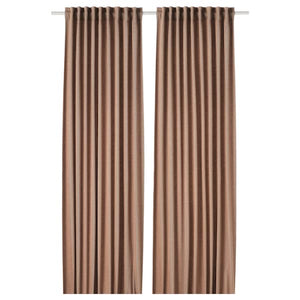 Ikea TIBAST Semi-darkening curtains, 1 pair - dark red 145x300 cm , 145x300 cm