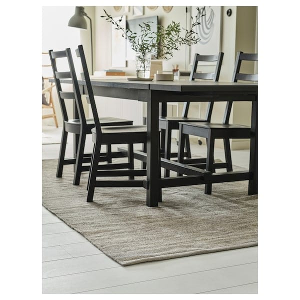 Ikea TIDTABELL - Rug, flatwoven, grey, 170x240 cm