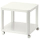 TINGBY side table on castors, white, 50x50 cm