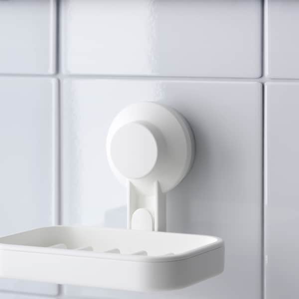 Ikea TISKEN - Soap dish with suction cup, white