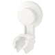 TISKEN hand shower park bracket w suc cup, white, 6x10x8 cm