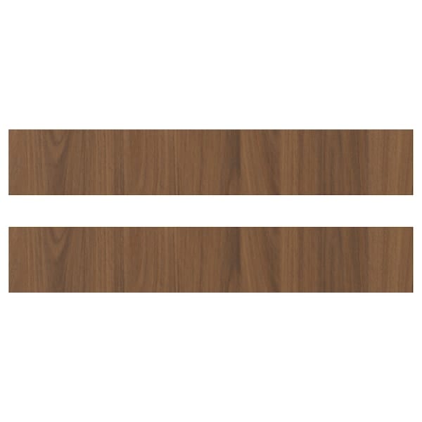 TISTORP drawer front, brown walnut effect, 60x10 cm