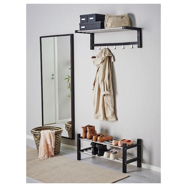 TJUSIG - Shoe rack, black, 79x32x37 cm - best price from Maltashopper.com 40178765