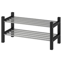 TJUSIG shoe rack, black, 79x32x37 cm