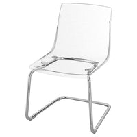TOBIAS chair, transparent/chrome-plated, 55x82x56 cm