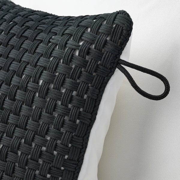 Ikea TOFTÖ - Cushion cover, black outdoor/indoor, 50x50 cm