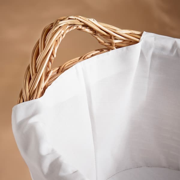 Ikea TOLKNING - Laundry basket, handmade willow, 40 l