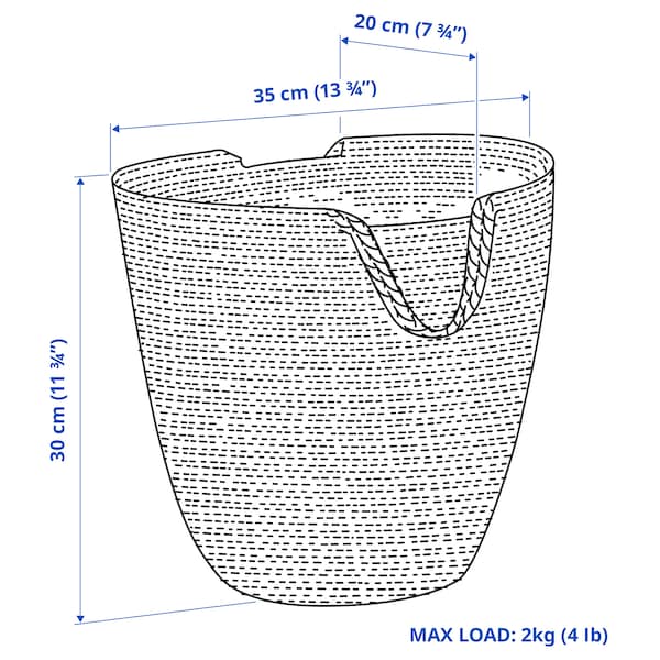 Ikea TOLKNING - Hanging basket, jute