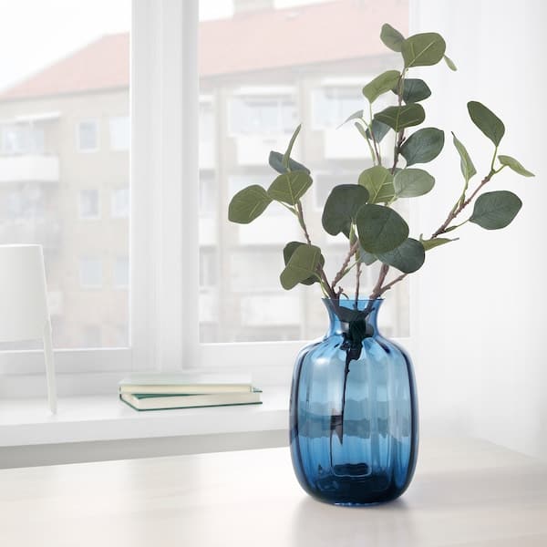 Ikea TONSÄTTA - Vase, blue, 21 cm