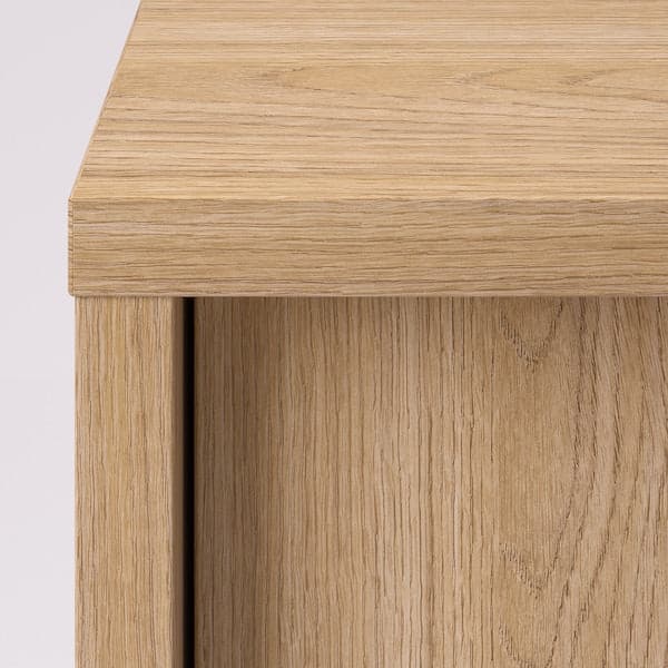 TONSTAD - Cabinet with sliding doors, oak veneer, 82x37x120 cm - best price from Maltashopper.com 10489231