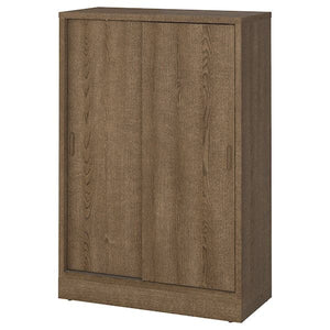 TONSTAD - Cabinet with sliding doors, brown stained oak veneer, 82x37x120 cm - best price from Maltashopper.com 30489230
