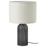 TONVIS table lamp, smoked glass/white, 52 cm