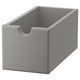 TORNVIKEN box, grey, 16x34x15 cm