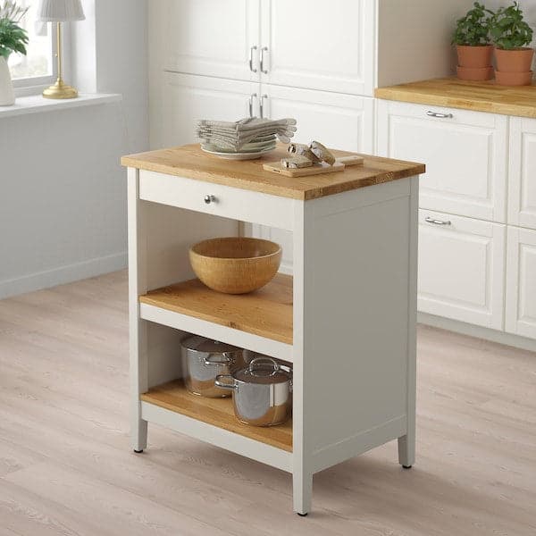 Ikea TORNVIKEN - Kitchen island, off-white/oak, 72x52 cm