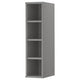 TORNVIKEN open cabinet, grey, 20x37x80 cm