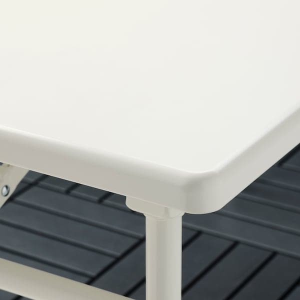 TORPARÖ - Table, outdoor, white/foldable, 130x74 cm - best price from Maltashopper.com 70420757