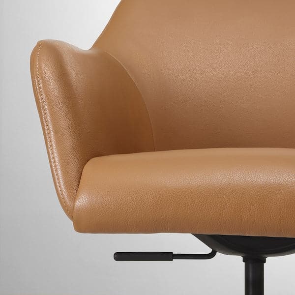 Ikea TOSSBERG / MALSKÄR - Swivel chair, Grann light brown/black ,